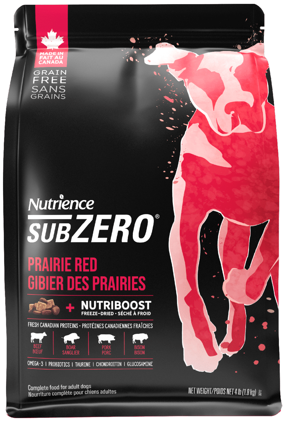 غذای خشک سگ نوترینس سوپرپریمیوم Prairie Red سری Subzero وزن ۱.۸ کیلوگرم مناسب تمام سنین