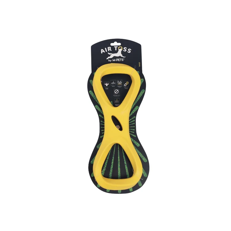 اسباب‌بازی سگ شناور M-PETS مدل AIR TOSS MOBIUS زرد
